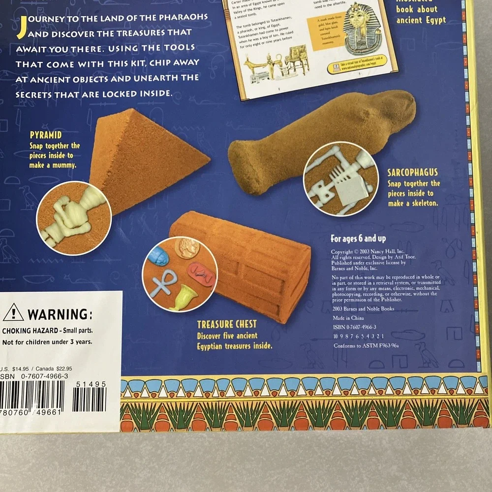 Vtg Go On A Dig Ancient Egyptian Secret Revealed Archaeology Excavation Kit STEM
